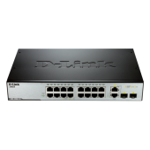  DLK-DES-3200-18 16-Port Fast Ethernet L2 Managed Switch with 1 x SFP and 1 x Combo 1000BASE-T/SFP ports (fanless)